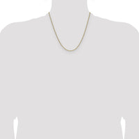 14K Yellow Gold 20-inch Semi-Solid Beveled Paperclip Chain - 2.2mm Width by Oro Pregiato
