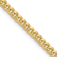 14K Yellow Gold 20-inch Semi-Solid Miami Cuban Chain Necklace by Oro Pregiato