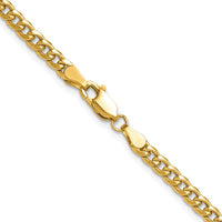 14K Yellow Gold 20-inch Semi-Solid Miami Cuban Chain Necklace by Oro Pregiato