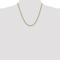 14K Yellow Gold 20-inch Semi-Solid Miami Cuban Chain Necklace by Oro Pregiato
