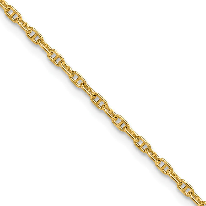 14K Yellow Gold 20" Mariners Link Chain - 1.8mm Width by Oro Pregiato