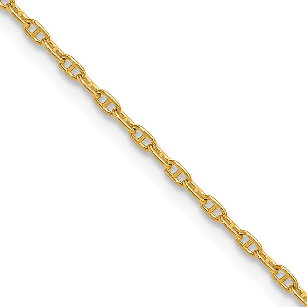 14K Yellow Gold 20" Mariners Link Chain Necklace - 1.5mm Width by Oro Pregiato