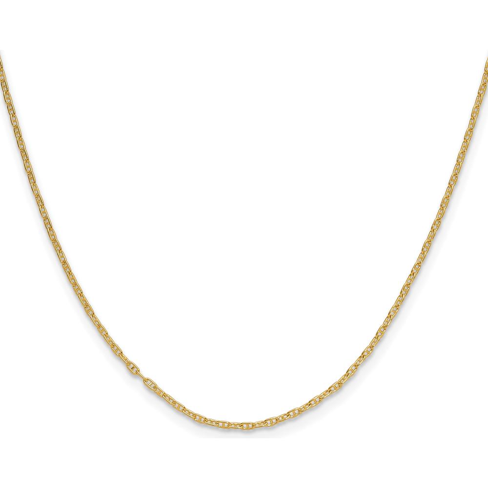 14K Yellow Gold 20" Mariners Link Chain Necklace - 1.5mm Width by Oro Pregiato