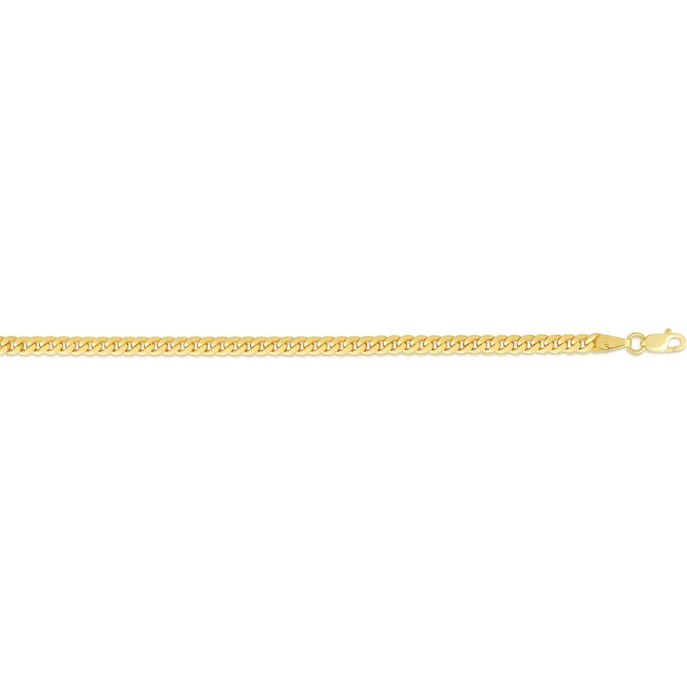 14K Yellow Gold 20" Miami Cuban Chain with Lobster Clasp - 2.6mm by Orozza Fine Jewelry