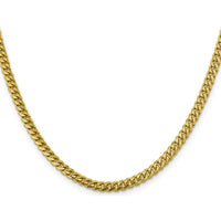 14K Yellow Gold 20" Miami Cuban Link Chain - 4.25mm Polished Solid Link by IBGoodman