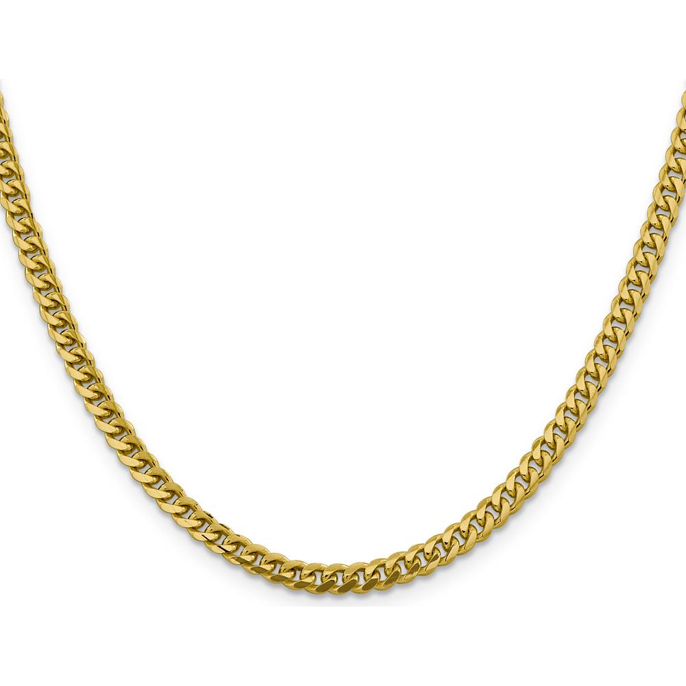 14K Yellow Gold 20" Miami Cuban Link Chain - 4.25mm Polished Solid Link by IBGoodman