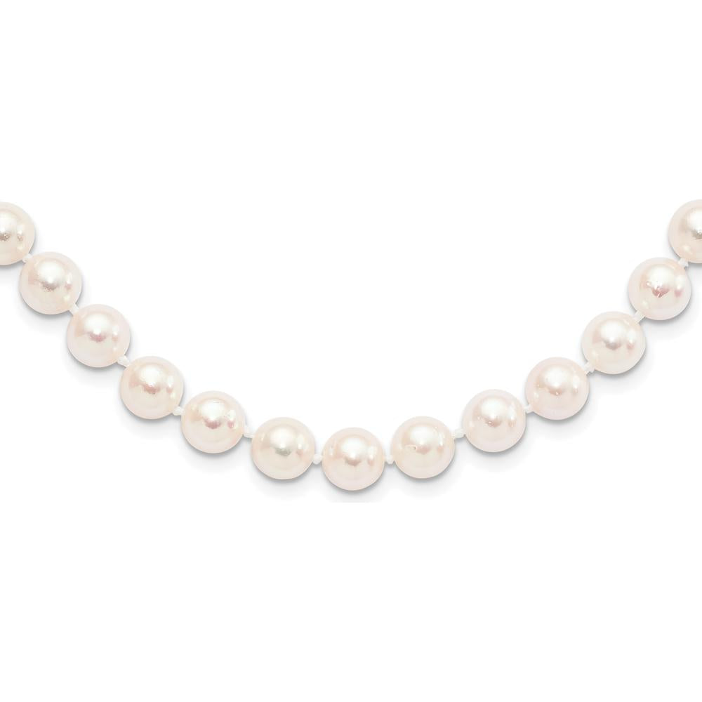 14K Yellow Gold 20" Necklace with 8-9mm Round Akoya Saltwater Cultured Pearls by Monteluci Fine Jewelry