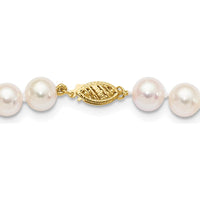 14K Yellow Gold 20" Necklace with 8-9mm Round Akoya Saltwater Cultured Pearls by Monteluci Fine Jewelry
