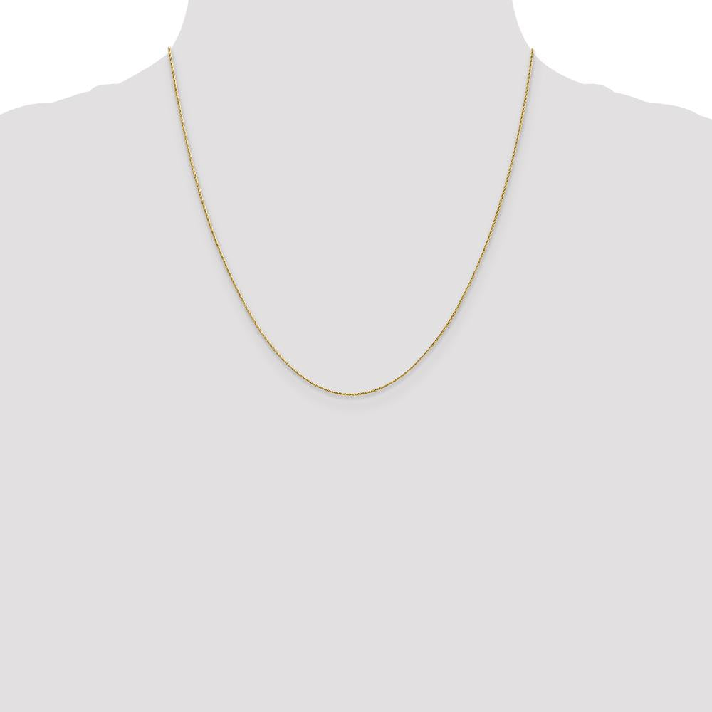 14K Yellow Gold 20" Parisian Wheat Chain - 0.7mm Width with Lobster Clasp by Oro Pregiato