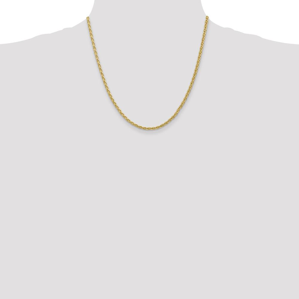 14K Yellow Gold 20" Parisian Wheat Spiga Chain Necklace - Polished Finish by Oro Pregiato