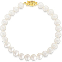 14K Yellow Gold 20" Pearl Strand Necklace with 6.0-6.5mm Lustrous Pearls - After The Ring Bridal Collection by Orozza Fine Jewelry