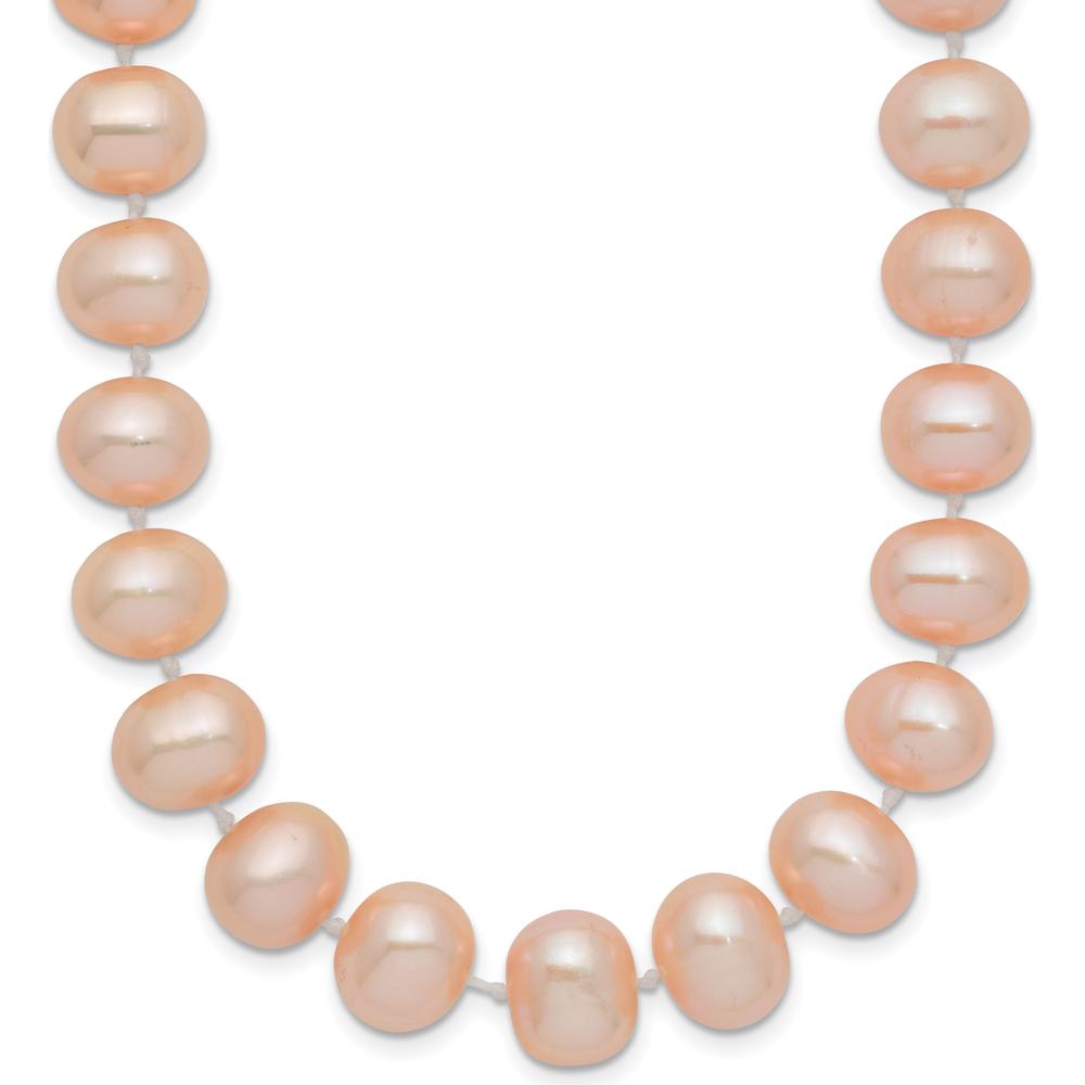 14K Yellow Gold 20" Pink Freshwater Cultured Pearl Necklace with 62 Near-Round Pearls by Monteluci Fine Jewelry