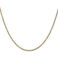 14K Yellow Gold 20" Polished Ropa Chain Necklace - 1.7mm Width by 0