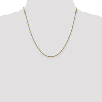 14K Yellow Gold 20" Polished Ropa Chain Necklace - 1.7mm Width by 0