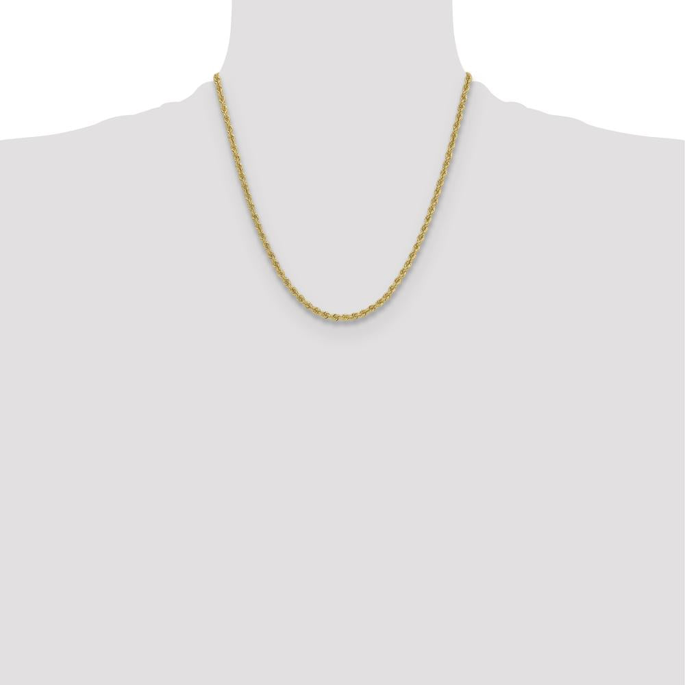 14K Yellow Gold 20" Regular Rope Chain - 3.8mm Width