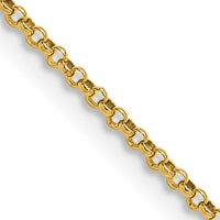 14K Yellow Gold 20" Rolo Pendant Chain with Lobster Clasp by Oro Pregiato
