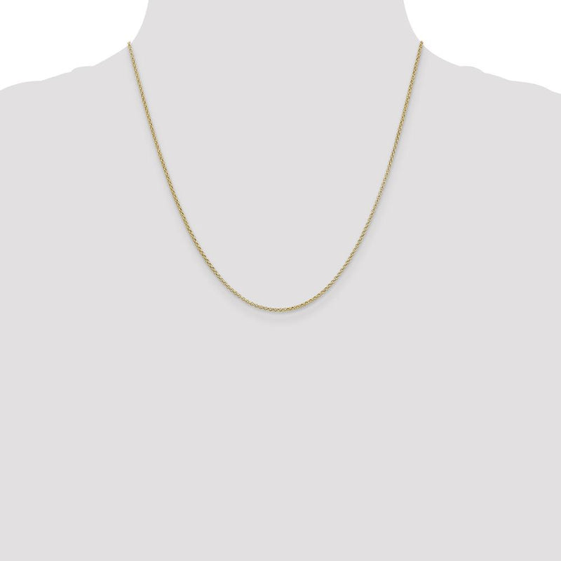 14K Yellow Gold 20" Rolo Pendant Chain with Lobster Clasp by Oro Pregiato