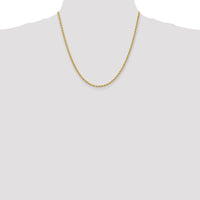 14K Yellow Gold 20" Rope Chain Necklace with Polished Finish and Lobster Clasp - 2.75mm