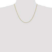 14K Yellow Gold 20" Rope Chain Necklace with Polished Finish and Lobster Clasp - 2mm Solid Handcrafted Design