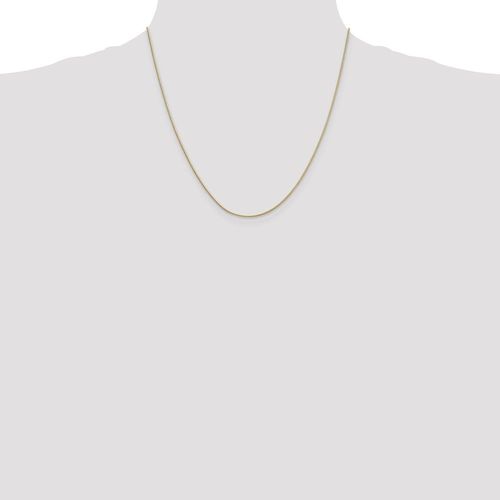 14K Yellow Gold 20" Round Snake Chain with Lobster Clasp - Polished Finish by 0