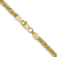 14K Yellow Gold 20" Semi-Solid 3-Wire Wheat Chain - 2.6mm Width by Oro Pregiato