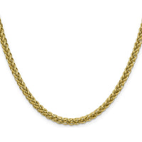 14K Yellow Gold 20" Semi-Solid 3-Wire Wheat Chain Necklace by Oro Pregiato