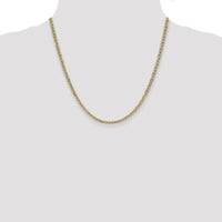 14K Yellow Gold 20" Semi-Solid Anchor Chain with Lobster Clasp - 3.2mm Width by Oro Pregiato