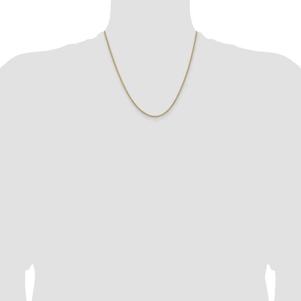 14K Yellow Gold 20" Semi-Solid Curb Chain Necklace - 1.85mm Width by Oro Pregiato