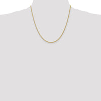 14K Yellow Gold 20" Semi-Solid Wheat Chain Necklace - 2mm Width by Oro Pregiato