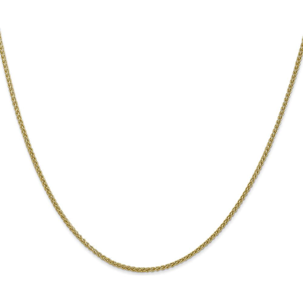 14K Yellow Gold 20" Semi-Solid Wheat Chain Necklace - Polished Finish with Lobster Clasp by Oro Pregiato