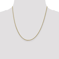 14K Yellow Gold 20" Semi-Solid Wheat Chain Necklace - Polished Finish with Lobster Clasp by Oro Pregiato