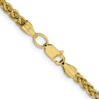 14K Yellow Gold 20" Semi-Solid Wheat Chain Necklace with Lobster Clasp - 3.45mm by Oro Pregiato