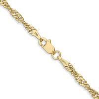 14K Yellow Gold 20" Singapore Chain - 2.75mm Width with Lobster Clasp by Oro Pregiato