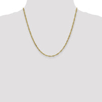 14K Yellow Gold 20" Singapore Chain - 2.75mm Width with Lobster Clasp by Oro Pregiato