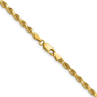 14K Yellow Gold 20" Solid Diamond-Cut Rope Chain Necklace with Lobster Clasp - 3.75mm