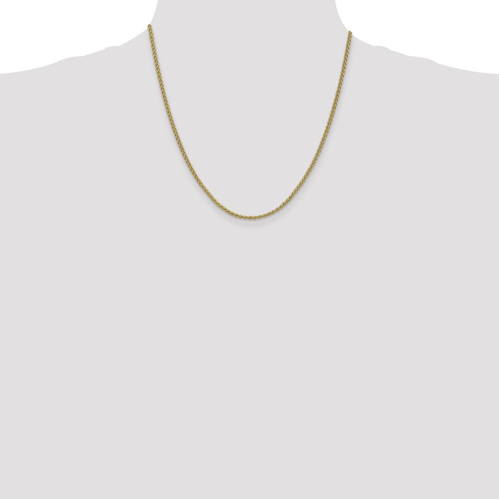 14K Yellow Gold 20" Spiga Chain Necklace - 2.1mm Width by Oro Pregiato