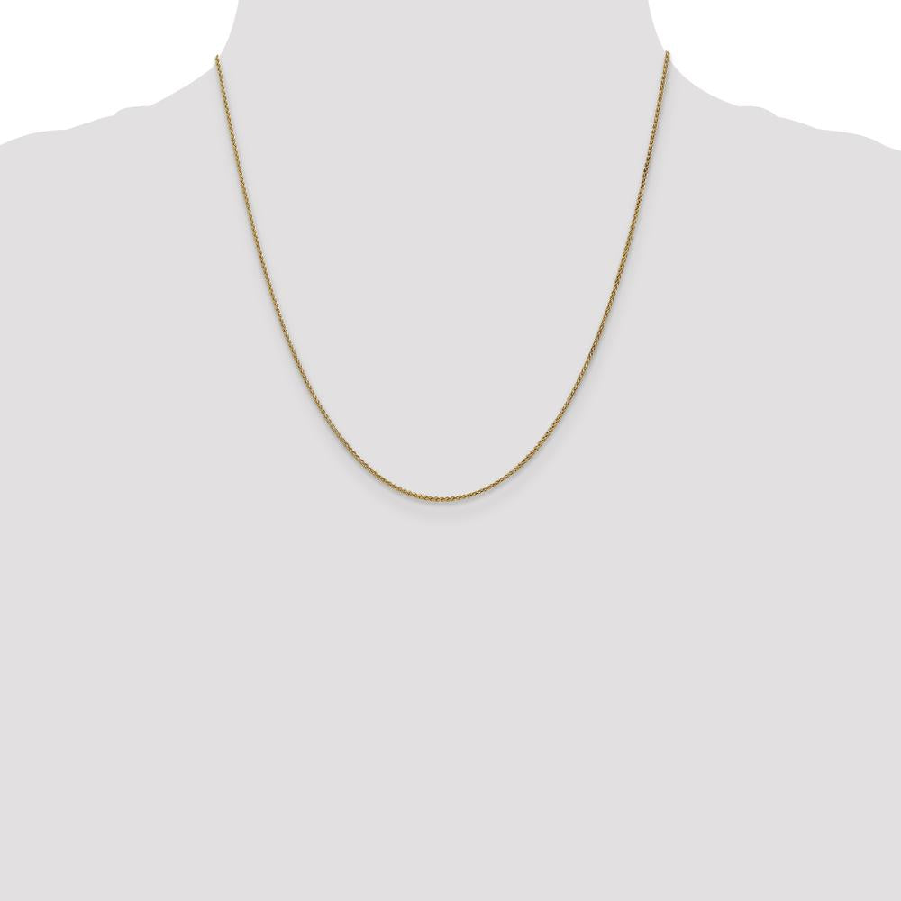 14K Yellow Gold 20" Spiga Chain Necklace - Polished Finish with Lobster Clasp by Oro Pregiato