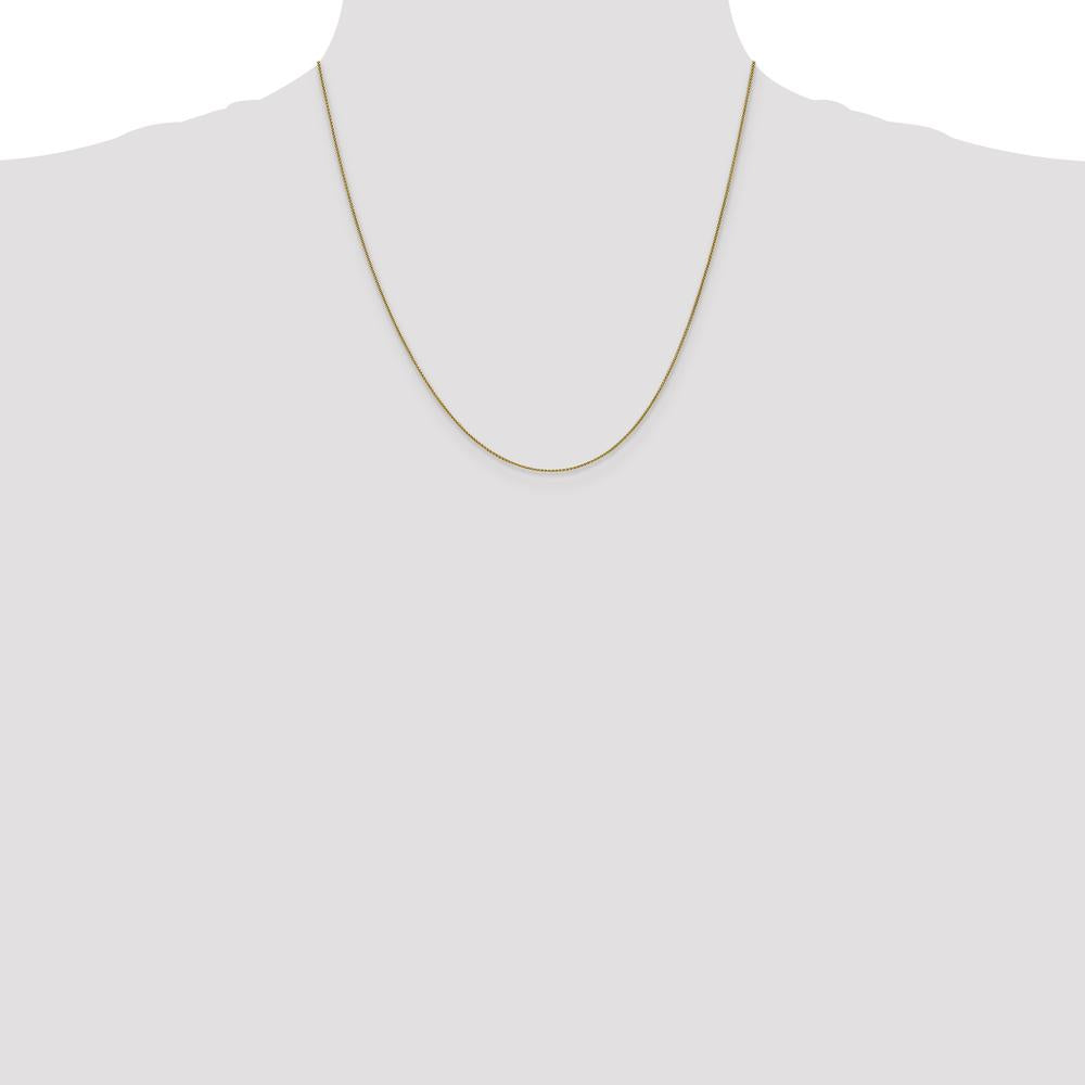 14K Yellow Gold 20" Spiga Chain with Lobster Clasp - 0.85mm Width by Monteluci Fine Jewelry
