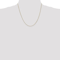 14K Yellow Gold 20" Spiga Chain with Spring Ring Clasp - 0.85mm Width by Oro Pregiato