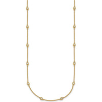 14K Yellow Gold 20-Station Bezel-set Diamond Necklace - 10.0 Carat Total Diamond Weight by Oro Pregiato