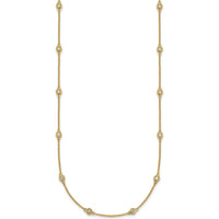 14K Yellow Gold 20-Station Bezel-Set Diamond Necklace with 3/4 Carat Total Diamond Weight by Oro Pregiato