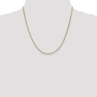 14K Yellow Gold 20" Wheat Chain Necklace with Polished Finish and Lobster Clasp by Oro Pregiato
