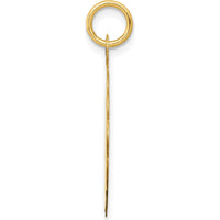 14K Yellow Gold 20mm Engravable Baseball Disc Pendant by Oro Pregiato