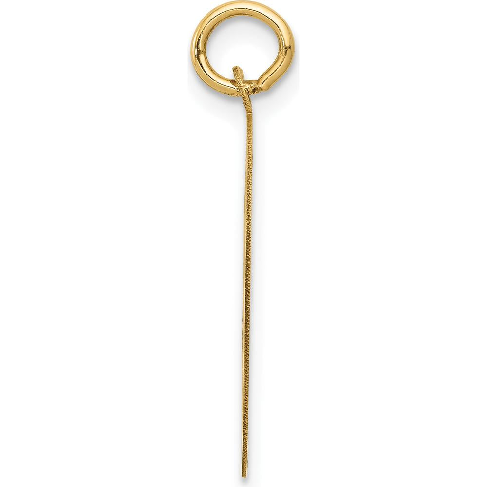 14K Yellow Gold 20mm Engravable Chihuahua Disc Pendant by Oro Pregiato