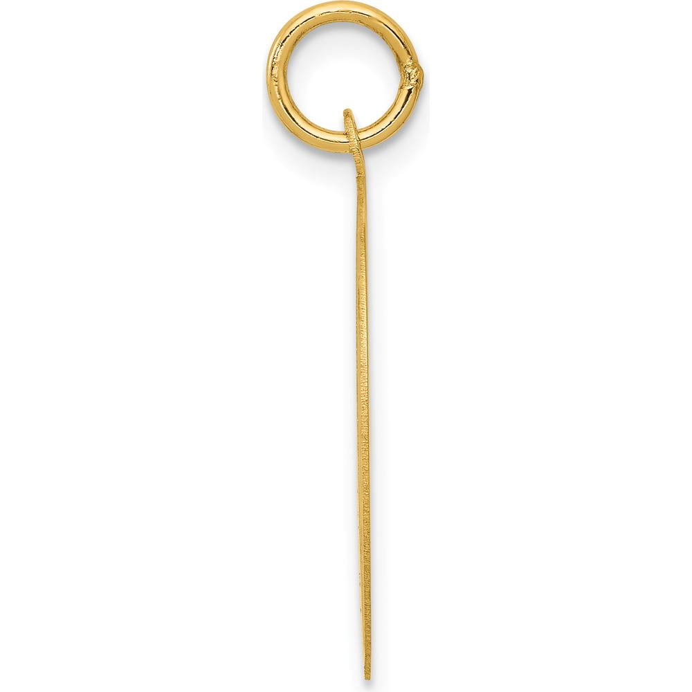 14K Yellow Gold 20mm Engravable Shih Tzu Disc Pendant by Oro Pregiato