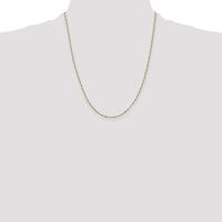 14K Yellow Gold 22" 1.25mm Flat Figaro Chain with Spring Ring Clasp - Polished Finish by Oro Pregiato