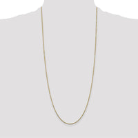 14K Yellow Gold 22" 1.45mm Diamond-Cut Cable Chain Necklace with Lobster Clasp by Oro Pregiato