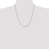 14K Yellow Gold 22" 1.4mm Round Open Wide Link Cable Chain with Lobster Clasp by Oro Pregiato