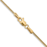 14K Yellow Gold 22" 1.4mm Round Snake Chain with Polished Finish by 0