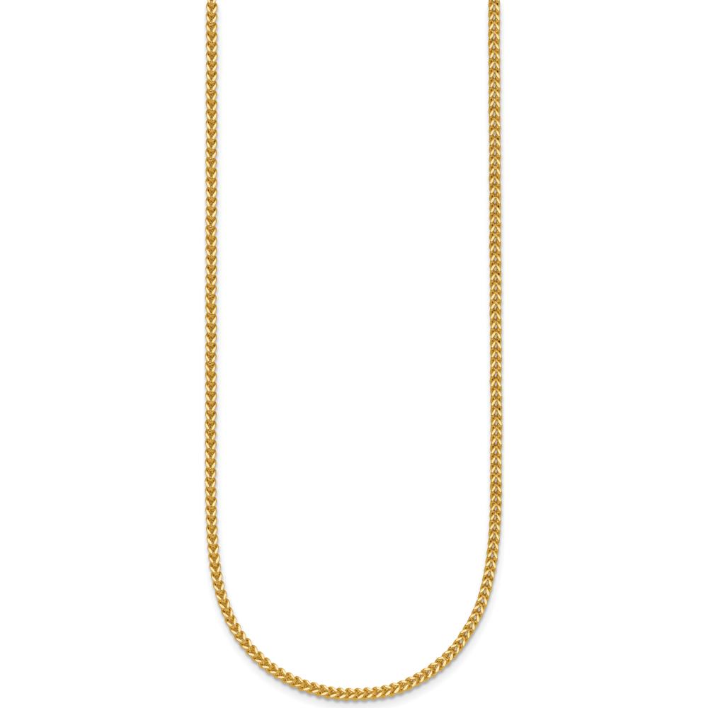14K Yellow Gold 22" 1.5mm Franco Chain Necklace with Lobster Clasp by Oro Pregiato